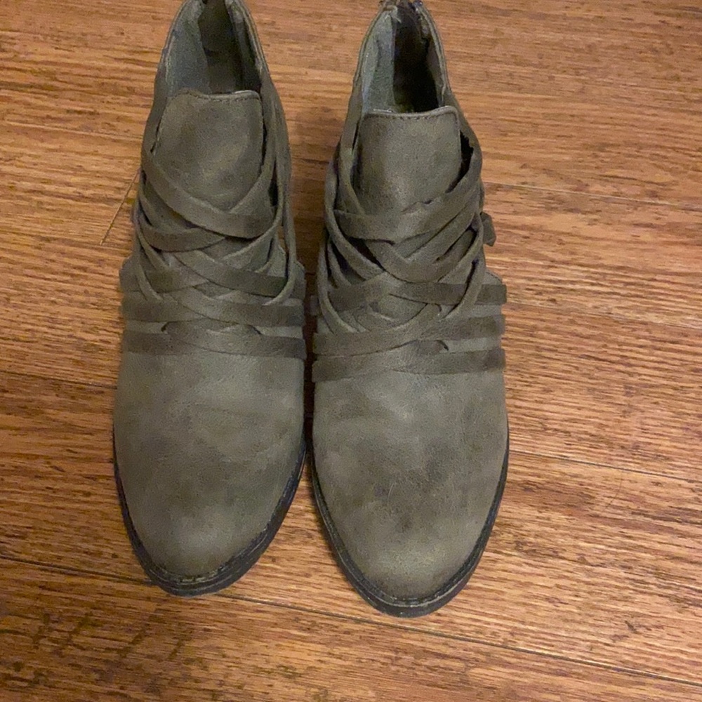 Cute heeled booties with open sides
